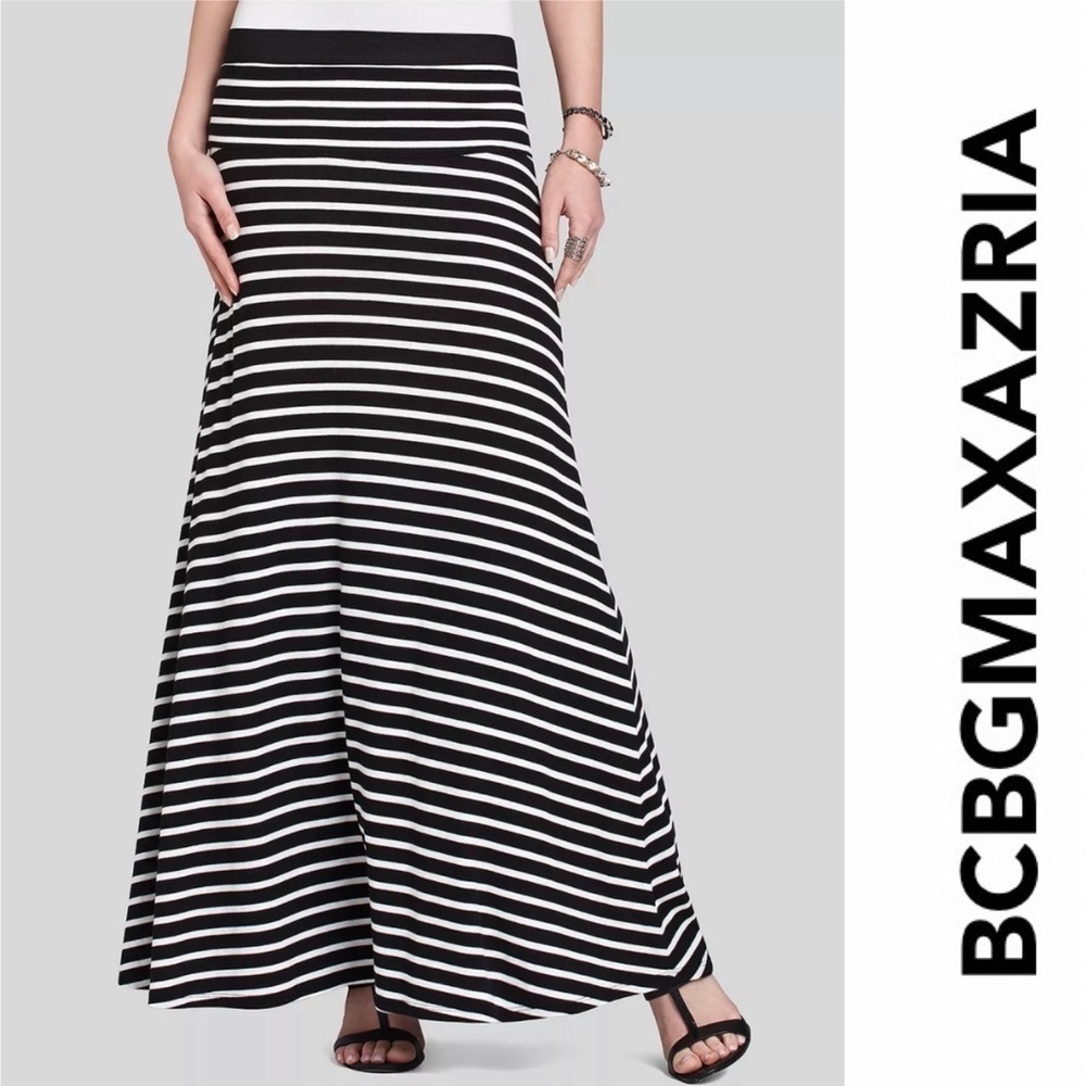 BCBMAXAZRIA Karolin Stripe Maxi Skirt, Size S,‎ MSRP $138